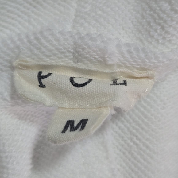 POL Womens White Oversized French Terry Open Front Cardigan Size Medium - Picture 6 of 6